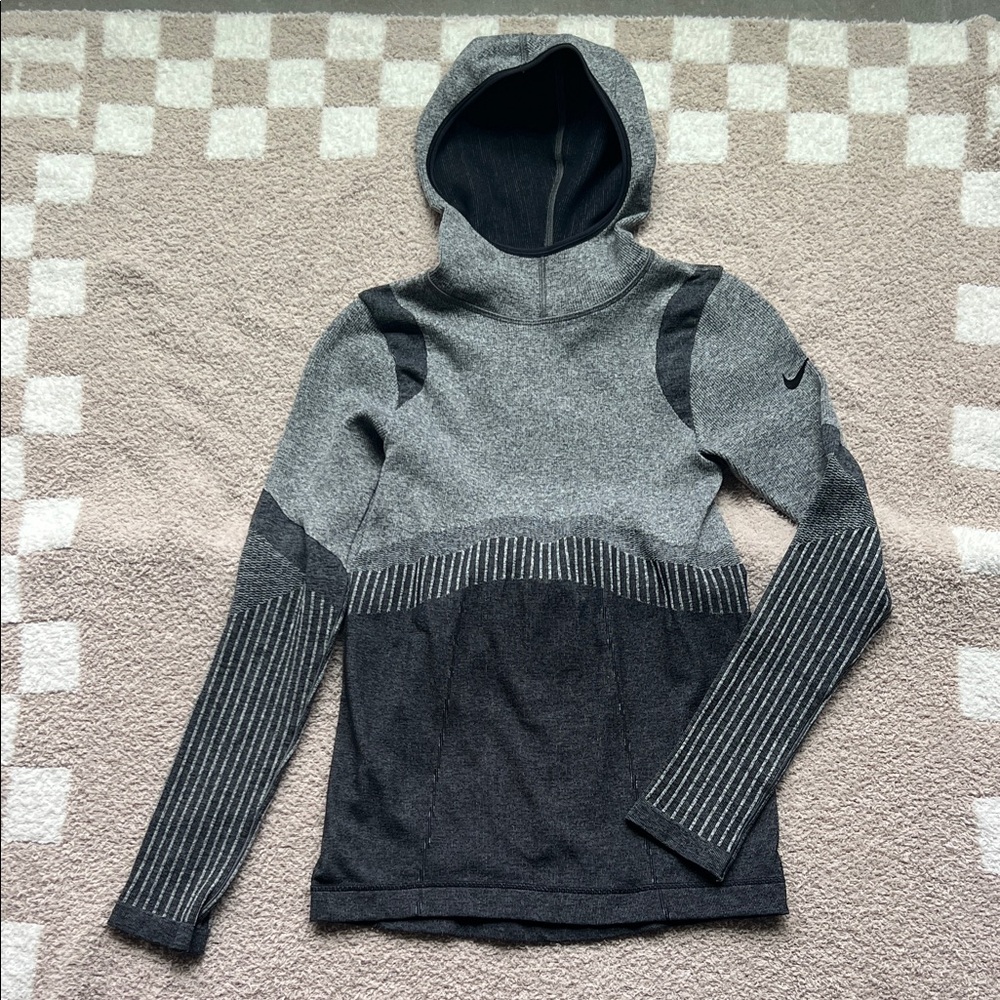 Nike Women's Two-Tone Gray Hooded Sweater